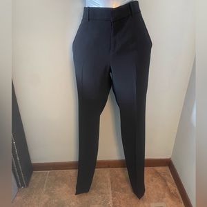 Gucci Made In Italy Size 38 Black Lined Zip & Button & Hook Belt Loops Pants